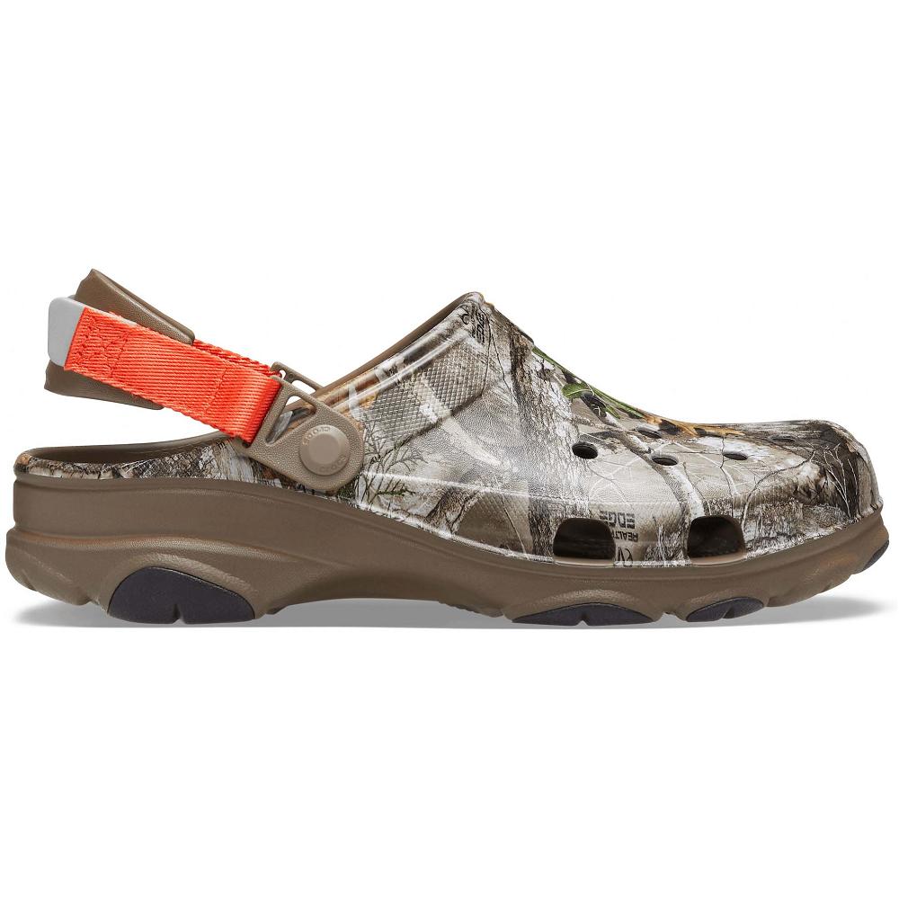 Taupe Women's Crocs Classic All-Terrain Realtree Edge® Clogs | NZ 0104MQZA